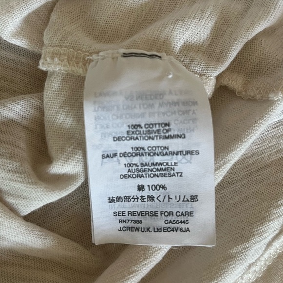 {Madewell} Palm Tree Pocket Cotton V-Neck Tank in Cream - Womens Small - Picture 10 of 10